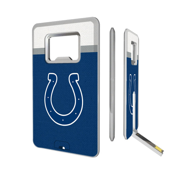 Indianapolis Colts Stripe Credit Card USB Drive with Bottle Opener 16GB - 757 Sports Collectibles