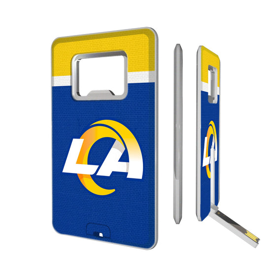 Los Angeles Rams Stripe Credit Card USB Drive with Bottle Opener 16GB - 757 Sports Collectibles