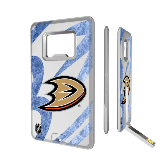 Anaheim Ducks Ice Tilt Credit Card USB Drive with Bottle Opener 32GB-0