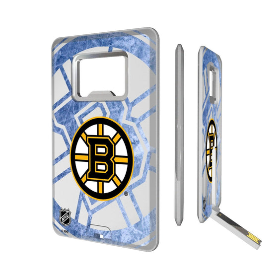 Boston Bruins Ice Tilt Credit Card USB Drive with Bottle Opener 32GB-0