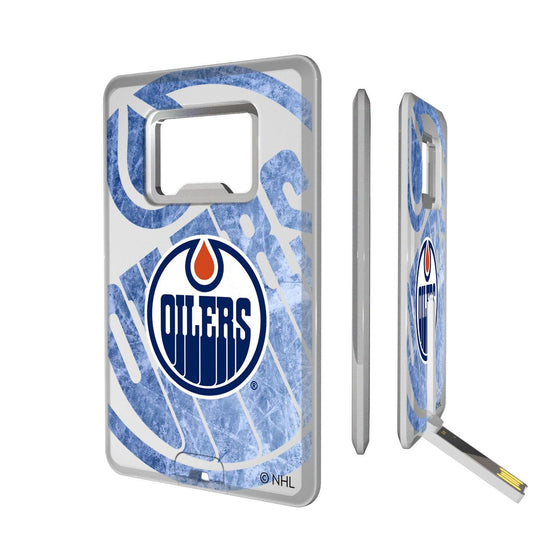 Edmonton Oilers Ice Tilt Credit Card USB Drive with Bottle Opener 32GB-0