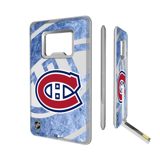 Montreal Canadiens Ice Tilt Credit Card USB Drive with Bottle Opener 32GB-0