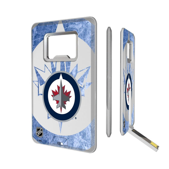 Winnipeg Jets Ice Tilt Credit Card USB Drive with Bottle Opener 32GB-0