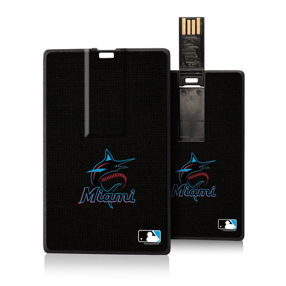 Miami Marlins Marlins Solid Credit Card USB Drive 16GB - 757 Sports Collectibles