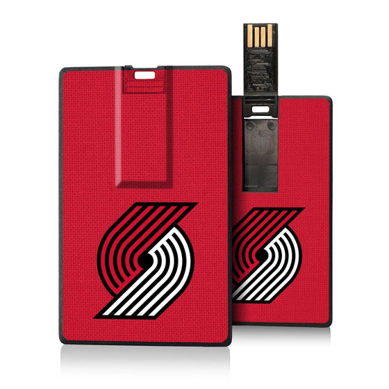 Portland Trail Blazers Solid Credit Card USB Drive 32GB-0