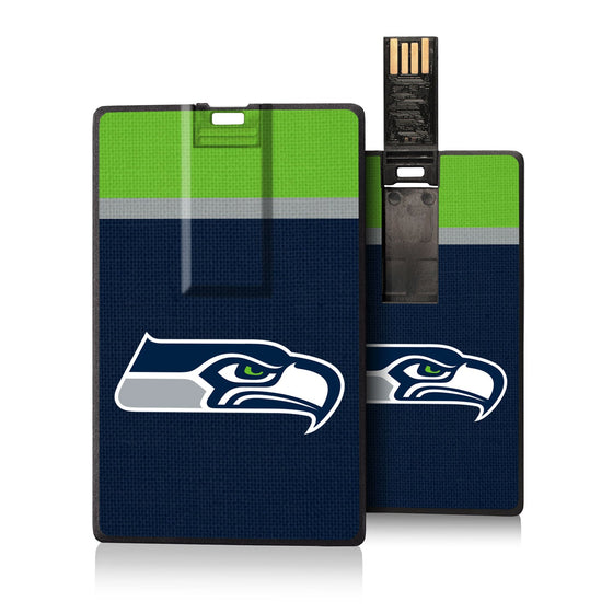 Seattle Seahawks Stripe Credit Card USB Drive 16GB - 757 Sports Collectibles