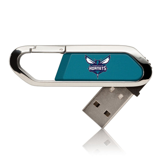Charlotte Hornets Solid USB 32GB Clip Style Flash Drive-0