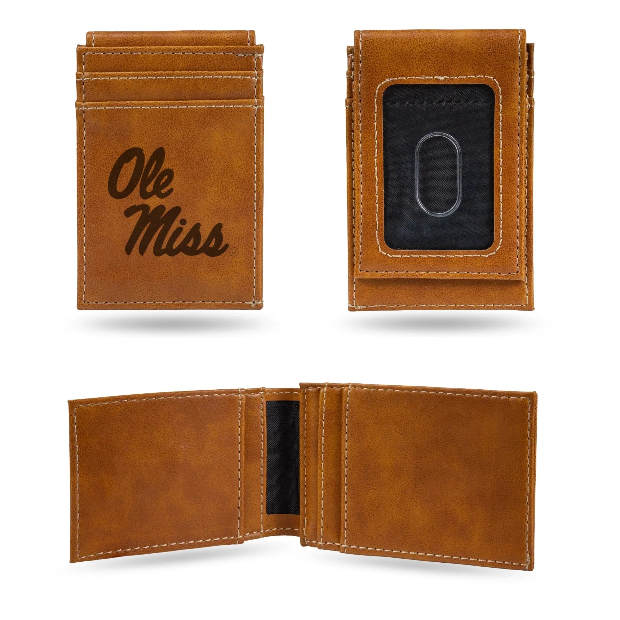 NCAA Mississippi Rebels Premium Front Pocket Wallet - Compact/Comfortable  