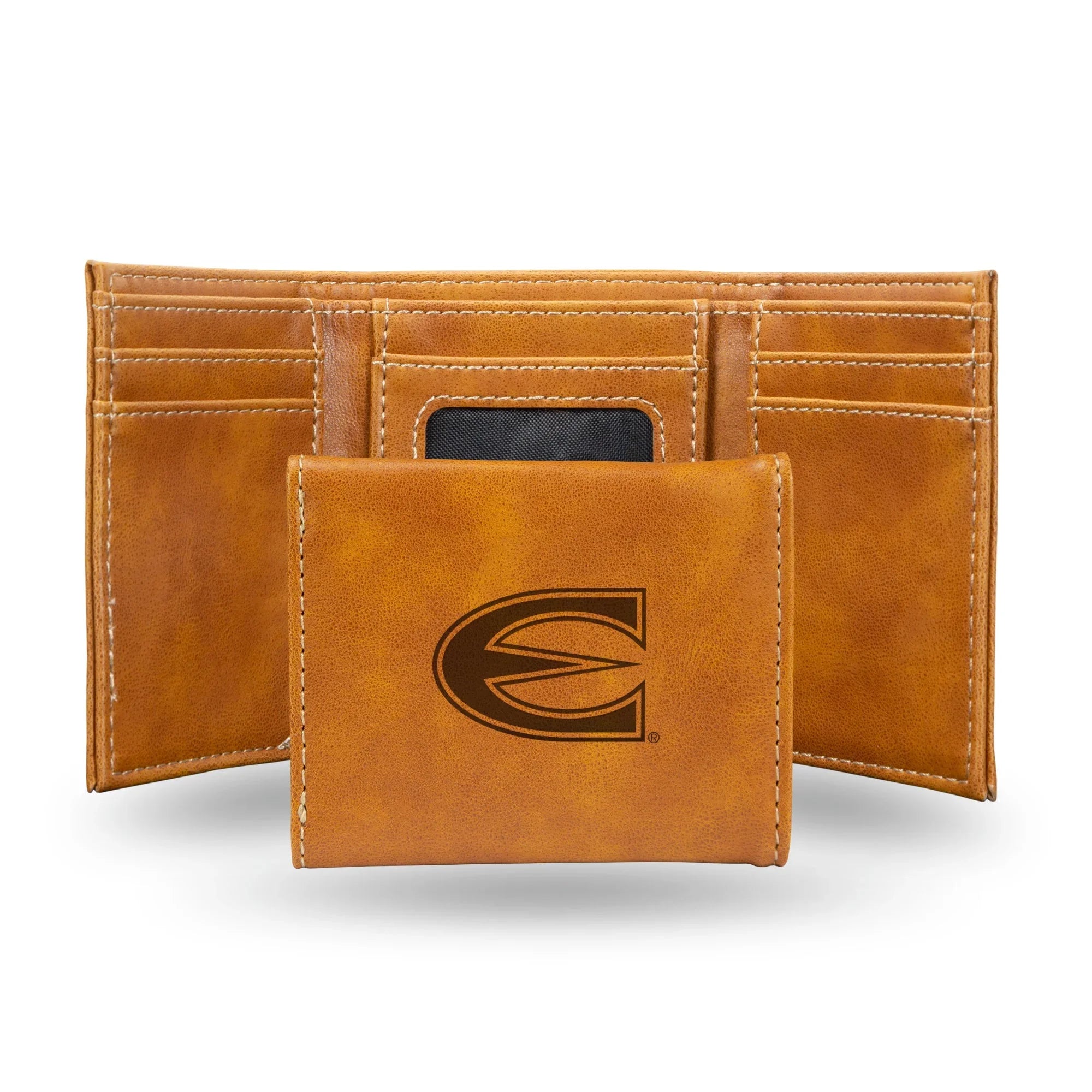 NCAA Emporia State Hornets Laser Engraved Brown Tri-Fold Wallet   