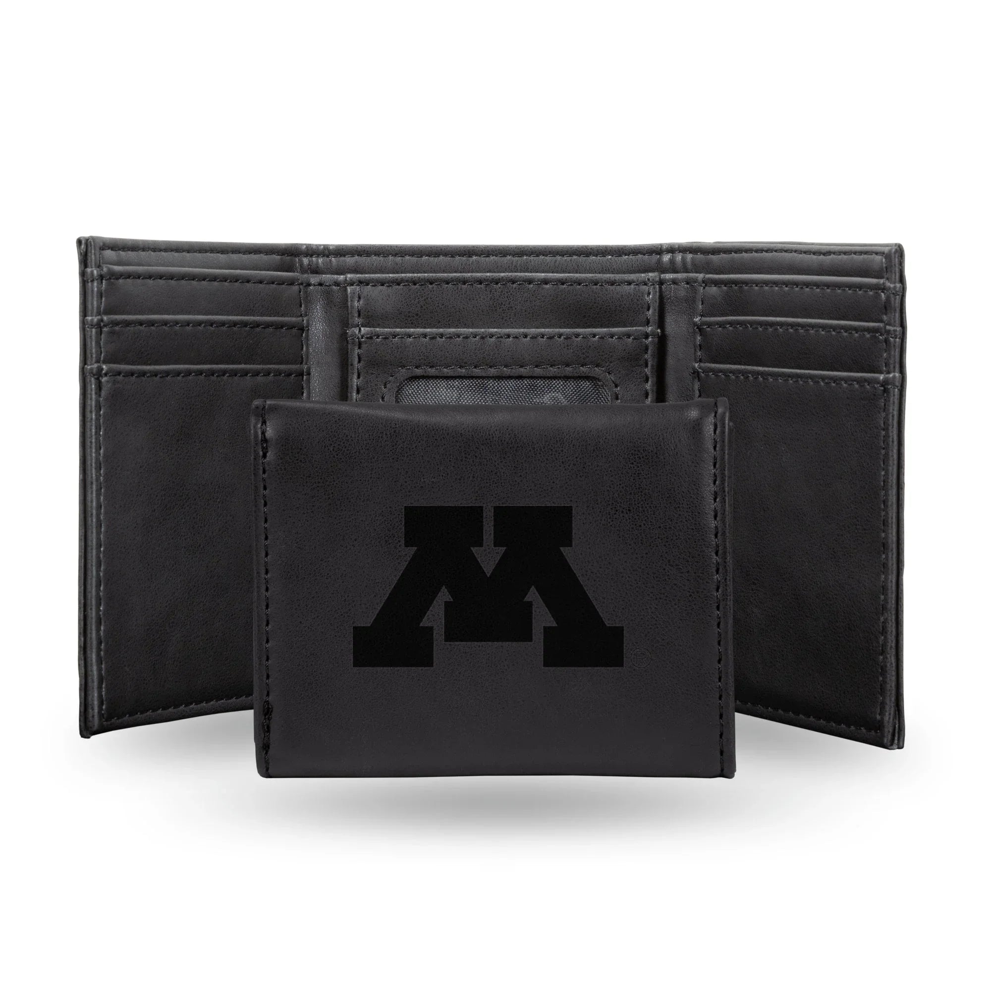 NCAA Minnesota Golden Gophers Laser Engraved Black Tri-Fold Wallet   