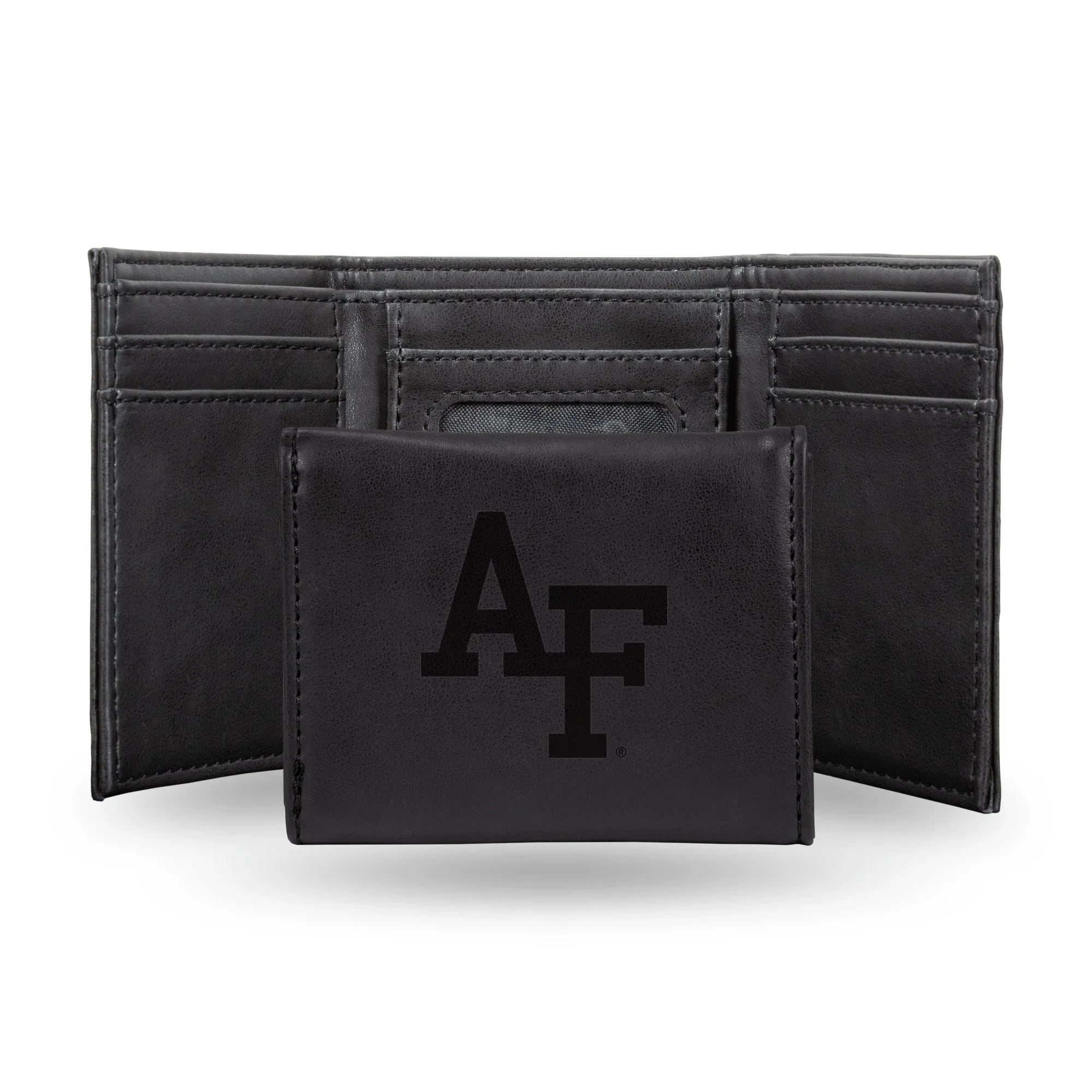 NCAA Air Force Academy Falcons Laser Engraved Black Tri-Fold Wallet   