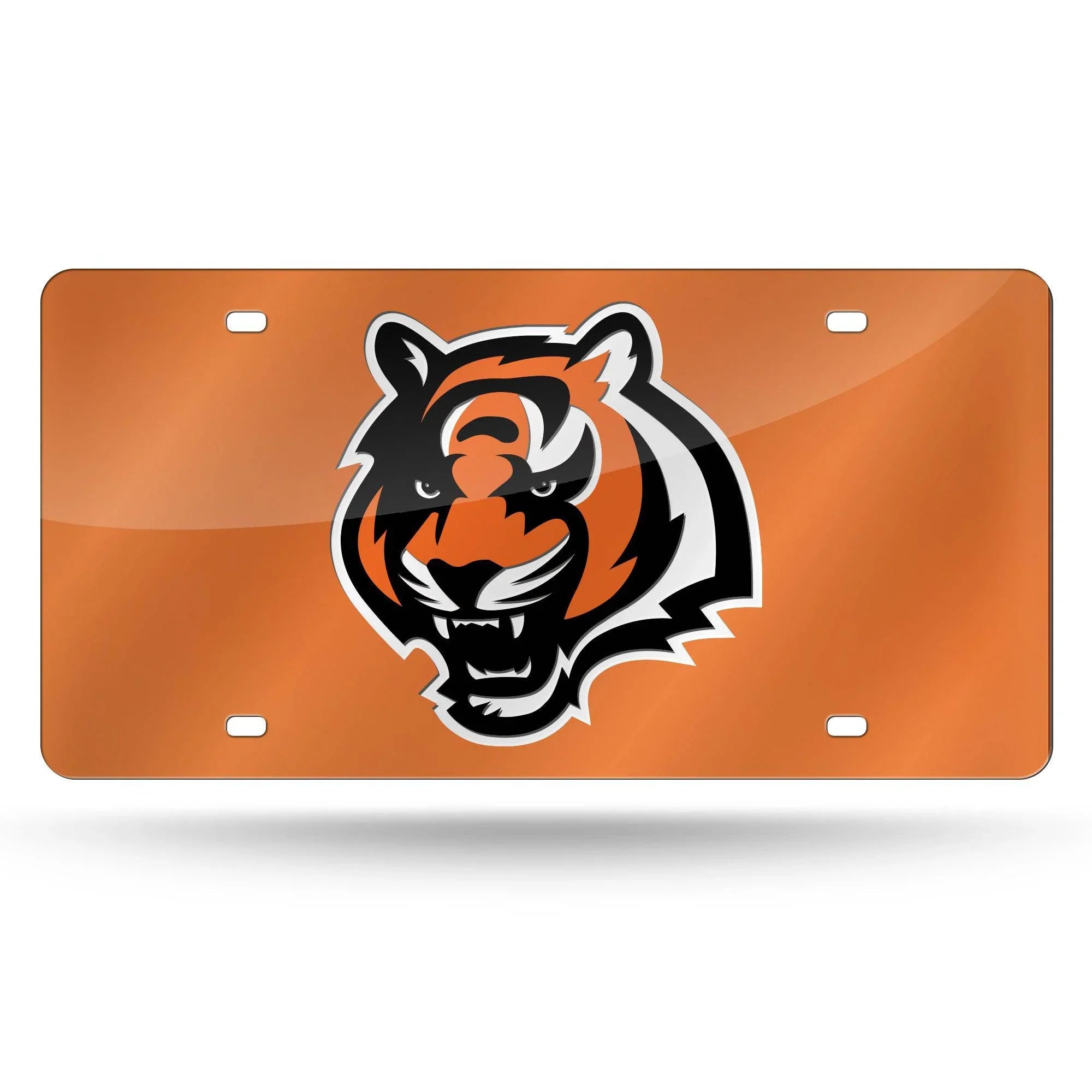 Cincinnati BENGALS "BENGAL HEAD" LASER TAG (ORANGE) (Rico) - 757 Sports Collectibles