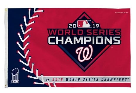 Washington Nationals 2019 World Series Champions Champions 3x5 Flag (Laces)