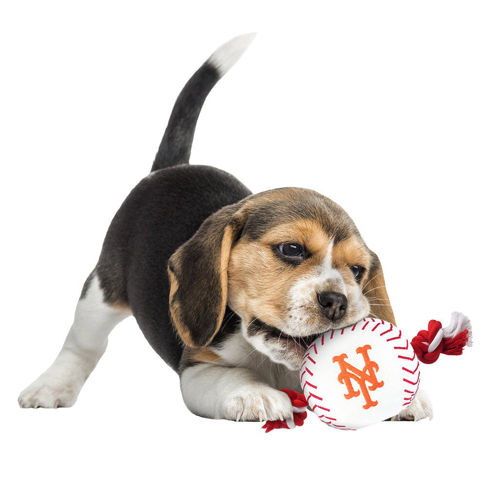 New York Mets Baseball Toy - Nylon w/rope Pets First - 757 Sports Collectibles