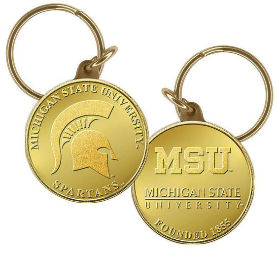 Michigan State Spartans Bronze Coin Keychain (HM) - 757 Sports Collectibles