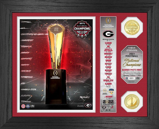 Georgia Bulldogs 2021 College Football National Champions "Banner" Bronze Coin Photo Mint