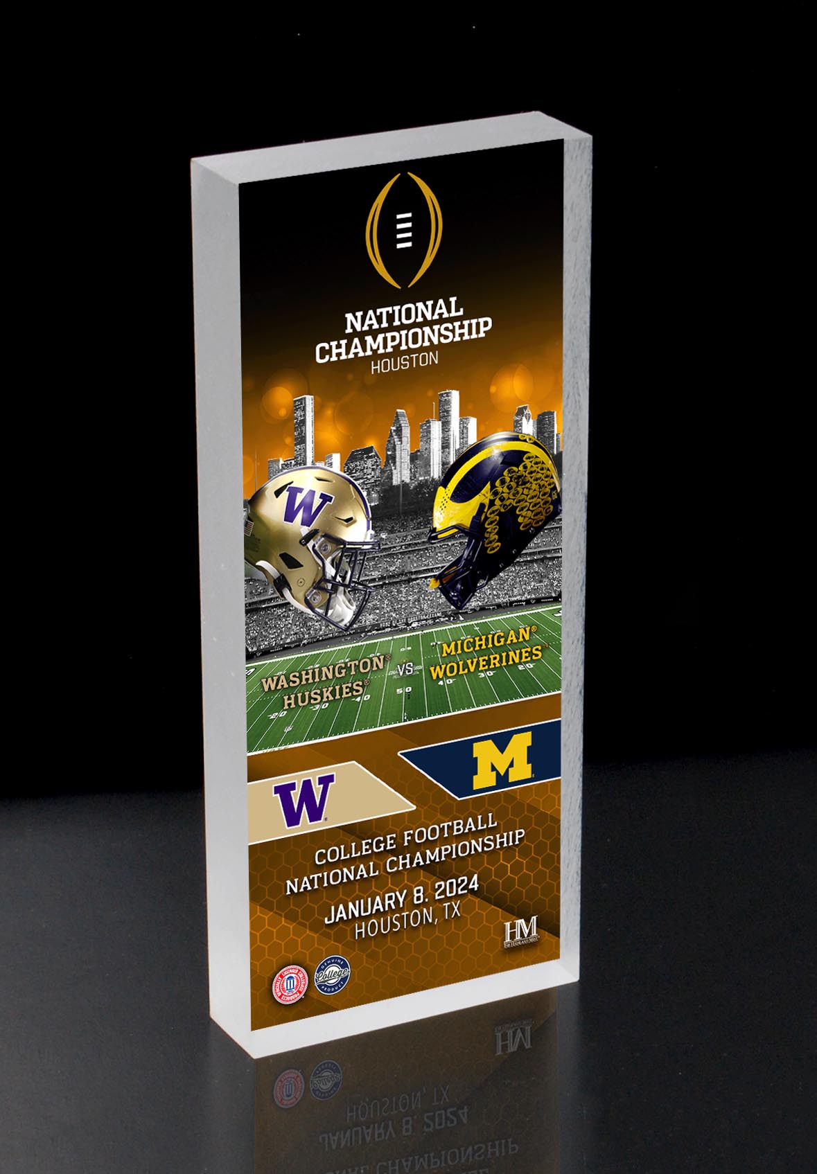 Washington v Michigan CFP Championship Game 3D Block Art