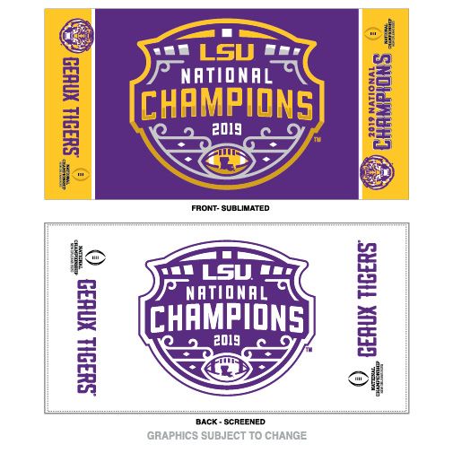 Louisiana State LSU Tigers 2019-2020 NCAA Football National Champions Official Locker Room Towel