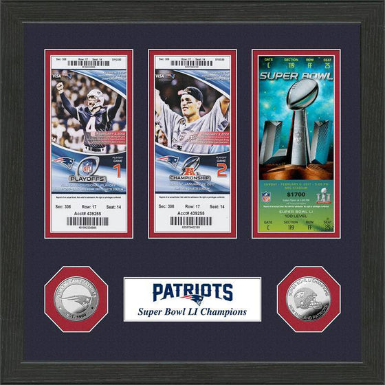 New England Patriots "Road to Super Bowl 51 LI Title" Ticket Collection - 757 Sports Collectibles