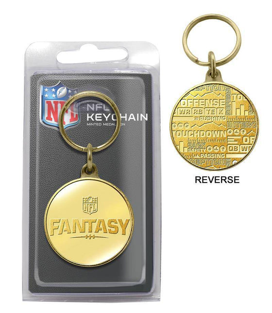 NFL Fantasy Football Bronze Coin Keychain - 757 Sports Collectibles
