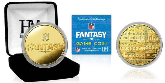 NFL Fantasy Football Gold Game Coin - 757 Sports Collectibles