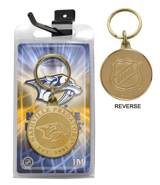 Nashville Predators Bronze Coin Keychain (HM) - 757 Sports Collectibles