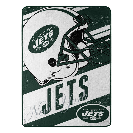 New York Jets 46" X 60" Deep Slant Micro Raschel Throw Blanket