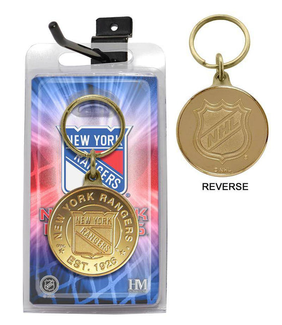 New York Rangers Bronze Coin Keychain (HM) - 757 Sports Collectibles