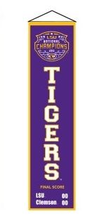 Louisiana State LSU Tigers 2019-2020 NCAA Football National Champions Heritage Banner 8"x32"