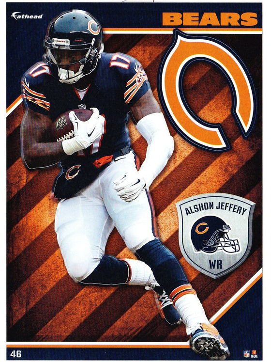 NFL Chicago Bears Alshon Jeffery Fathead Tradeable Decal Sticker 5x7 - 757 Sports Collectibles