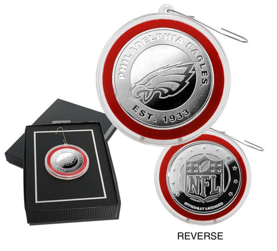 Philadelphia Eagles Silver Coin Ornament (HM) - 757 Sports Collectibles