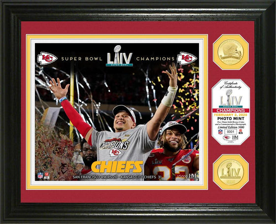 Kansas City Chiefs Super Bowl LIV 54 Champions Celebration Bronze Coin Photo Mint - 757 Sports Collectibles