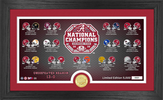 Alabama Crimson Tide 2020/21 College Football National Champions Panoramic Photo Mint
