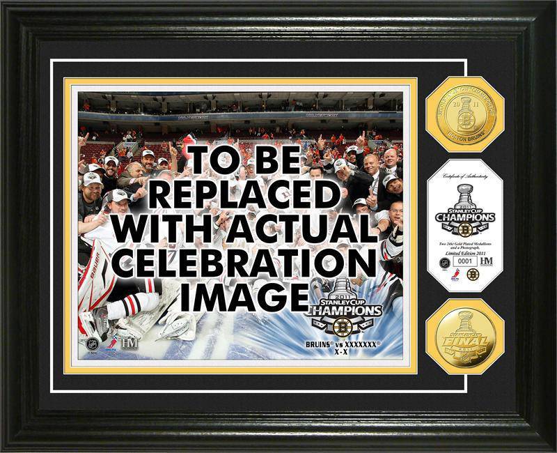 Boston Bruins 2011 Stanley Cup Champions Framed Boston Globe Photo