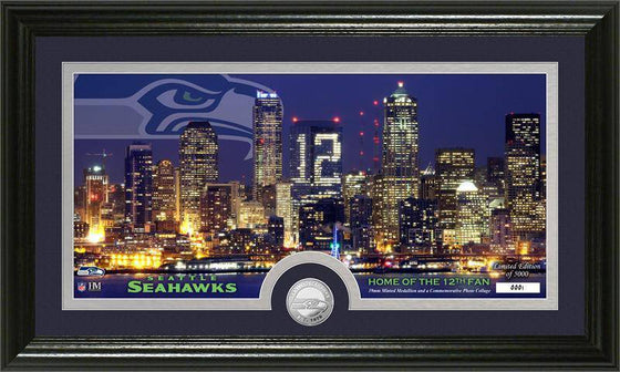 Seattle Seahawks "City Scape" Panoramic Minted Coin Photo Mint (HM) - 757 Sports Collectibles