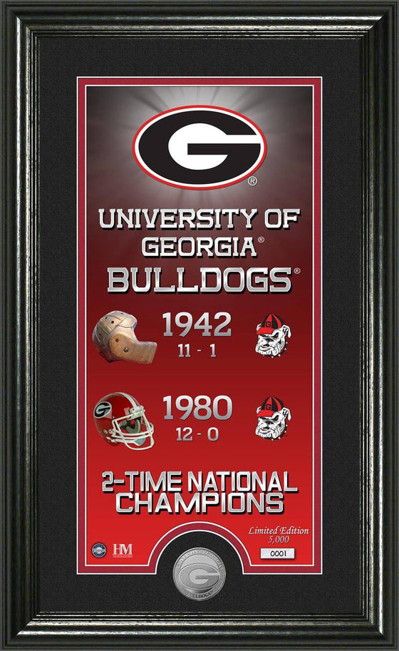 Georgia Bulldogs University of Georgia "Legacy" Supreme Minted Coin Panoramic Photo Mint (HM) - 757 Sports Collectibles