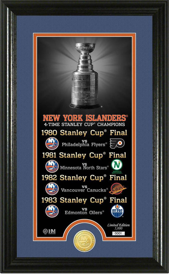 New York Islanders "Legacy" Supreme Bronze Coin Panoramic Photo Mint (HM) - 757 Sports Collectibles