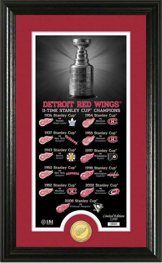 Detroit Red Wings "Legacy" Supreme Bronze Coin Panoramic Photo Mint (HM) - 757 Sports Collectibles