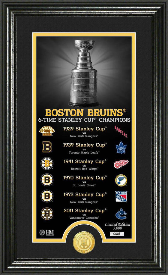 Boston Bruins "Legacy" Supreme Bronze Coin Panoramic Photo Mint (HM) - 757 Sports Collectibles