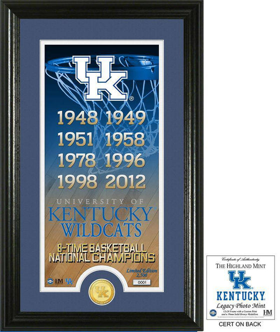 Kentucky Wildcats University of Kentucky Basketball "Legacy" Bronze Coin Photo Mint (HM) - 757 Sports Collectibles