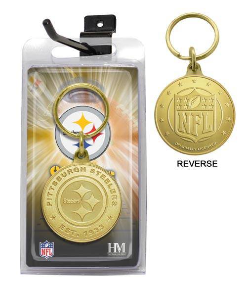 Pittsburgh Steelers Bronze Bullion Keychain (HM) - 757 Sports Collectibles