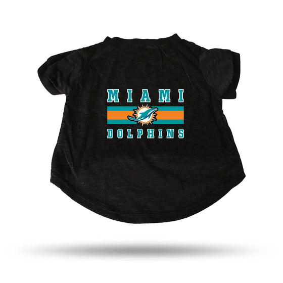 Miami DOLPHINS BLACK PET T-SHIRT - XL (Rico) - 757 Sports Collectibles
