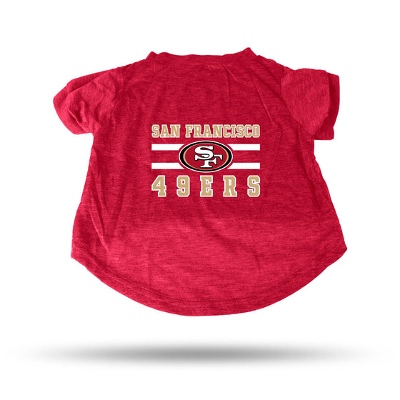 San Francisco 49ERS RED PET T-SHIRT - MEDIUM (Rico) - 757 Sports Collectibles