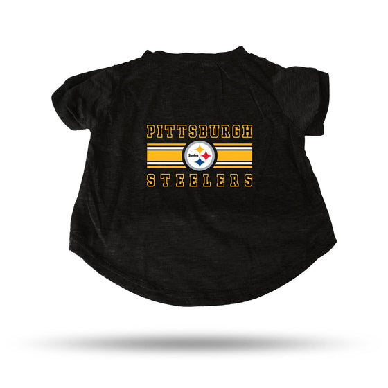 Pittsburgh STEELERS BLACK PET T-SHIRT - LARGE (Rico) - 757 Sports Collectibles