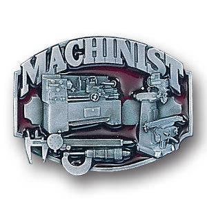 Machinist 3D Enameled Belt Buckle (SSKG) - 757 Sports Collectibles