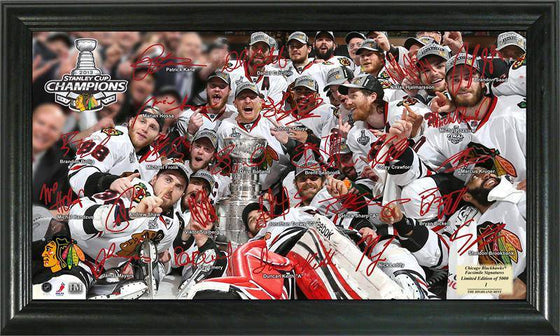 Chicago BlackhawksG1879:G1880 2013 Stanley Cup Champions Signature Rink (HM) - 757 Sports Collectibles