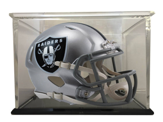Oakland Raiders Speed Mini Football Helmet with 98% UV Protective Acrylic Display Case - 757 Sports Collectibles