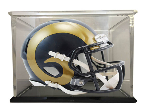 Los Angeles Rams Speed Mini Football Helmet with 98% UV Protective Acrylic Display Case - 757 Sports Collectibles