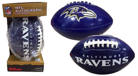 Baltimore Ravens Embroidered Logo Purple Signature Series Football - 757 Sports Collectibles