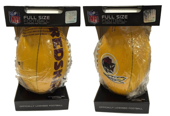 Washington Redskins Embroidered Logo Yellow Signature Series Football - 757 Sports Collectibles